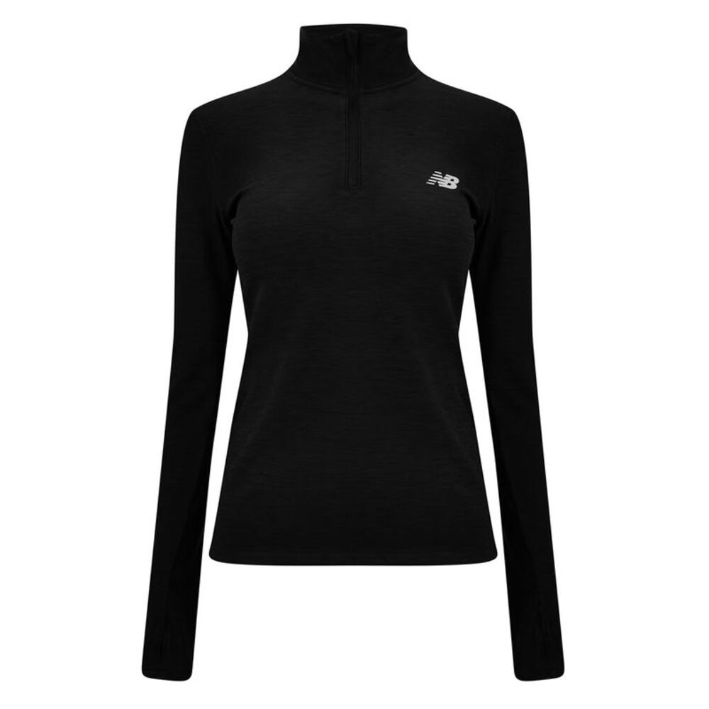 New Balance Womens/Ladies Quarter Zip Fitted Running Top / Black